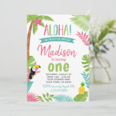 ルアウ(ハワイ式宴会)1歳の誕生日 招待状 (スタンド正面)