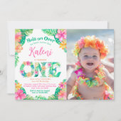 ルアウ（ハワイ式宴会）1歳 招待状 (正面)