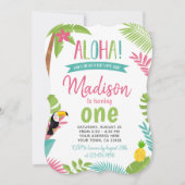 ルアウ（ハワイ式宴会）1歳 招待状 (正面)