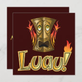 ルアウ(ハワイ式宴会)3パーティの招待状 招待状 (正面/裏面)