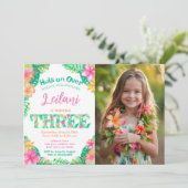 ルアウ(ハワイ式宴会)3歳 招待状 (スタンド正面)