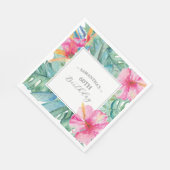 ルアウ(ハワイ式宴会)60番目の誕生日テーマ スタンダードランチョンナプキン (角)