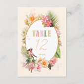 ルアウ（ハワイ式宴会）Sweet sixteenフラテーブル番号ID1092 招待状 (正面)