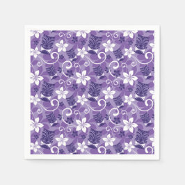 ルアウ（ハワイ式宴会）TIKIデザイン（紫） スタンダードカクテルナプキン