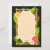 ルアウ バンブー フレーム 招待状 (裏面)