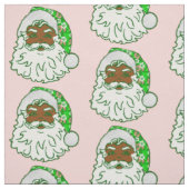 ルアウ ピンク クリスマス ハワイアン アフリカ系 黒人サンタ ファブリック (見本)