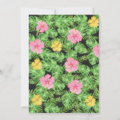 ルアウ フラミンゴ トロピカル 1歳の誕生日 招待状 (裏面)