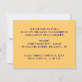 ルアウ フラ ダンス パーティー 招待状 〜 スウィート シックスティーン (裏面)