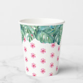 ルアウ ブライダル シャワー トロピカル ヒビスカス フラワー 紙コップ (裏面)