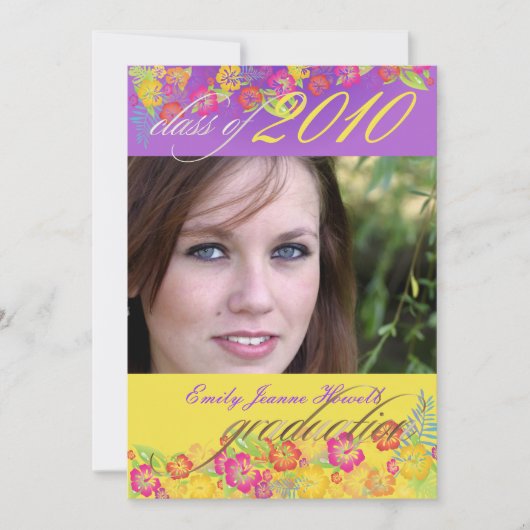 ルアウ 卒業パーティー 招待状 (正面)