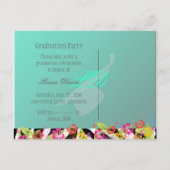 ルアウ 卒業式、写真ポストカード/手作り カラー インビテーションポストカード (裏面)