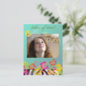 ルアウ 卒業式、写真ポストカード/手作り カラー インビテーションポストカード (スタンド正面)