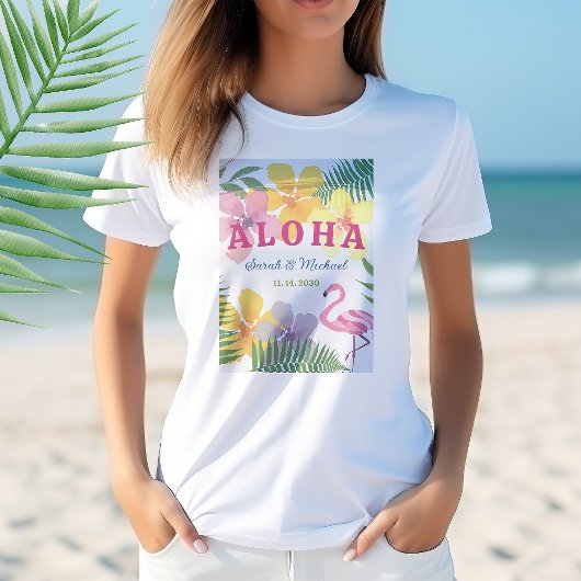 ルアウ 婚約パーティー Tシャツ