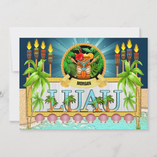 ルアウ - 後日 - 招待状 (正面)