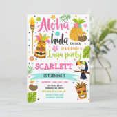 ルアウ 誕生日 招待 ハワイアン ルアウ パーティー 招待状 (スタンド正面)