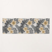 ルアナウォーターカラートロピカルグレーフローラリバーシブル ヨガマット (正面(横))