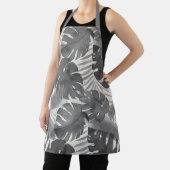 ルアナウォーターカラートロピカルグレー葉エプロンエプロン エプロン (インサイチュ)