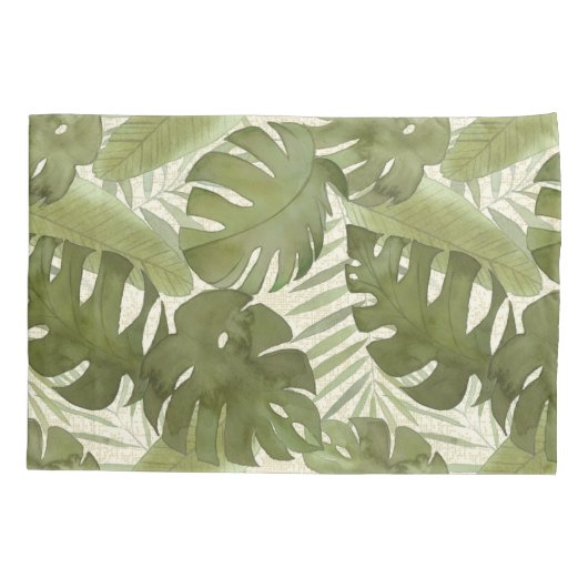 ルアナウォーターカラートロピカルダスティフローラリバーシブル 枕カバー (裏面)