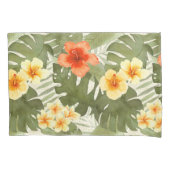 ルアナウォーターカラートロピカルダスティフローラリバーシブル 枕カバー (正面)