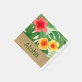 ルアナウォーターカラートロピカルビビビビッドフローラ スタンダードカクテルナプキン (角)