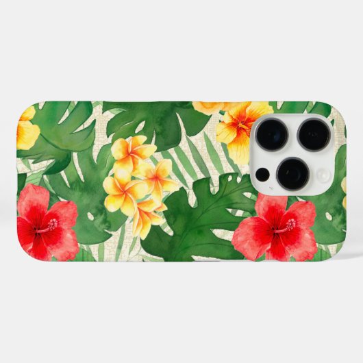 ルアナウォーターカラートロピカルビビビビッドフローラ Case-Mate iPhoneケース (裏面 (横))