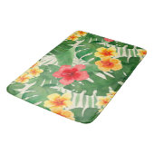 ルアナ水彩熱帯鮮やかなフローラバスマット バスマット (アングル)