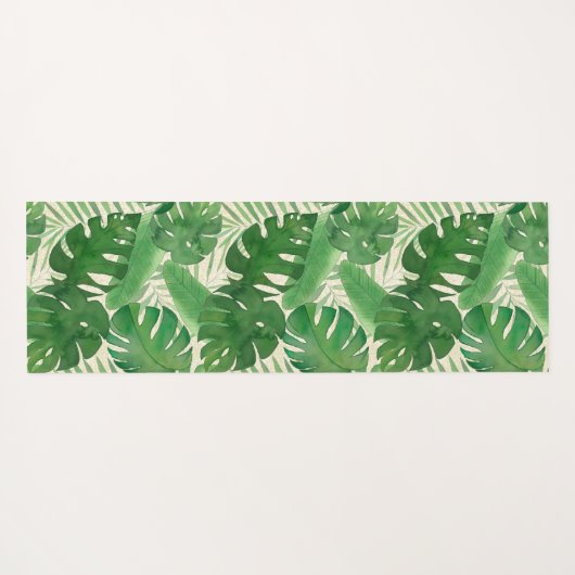 ルアナ水彩熱帯鮮やかなフローラリバーシブル ヨガマット (裏面(横))