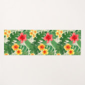 ルアナ水彩熱帯鮮やかなフローラリバーシブル ヨガマット (正面(横))