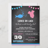 ルアーまたはレースの性別発表パーティー 招待状 (正面)