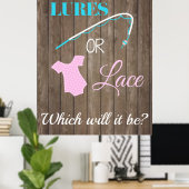 ルアーまたはレース性別が歓迎のサインを明らかにする ポスター (ホームオフィス)