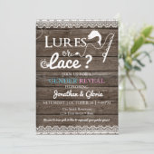 ルアーまたはレース性別が青またはピンクを明らかにする 招待状 (スタンド正面)