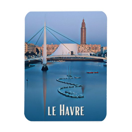 ルアーブル写真ヴィンテージ マグネット (縦)