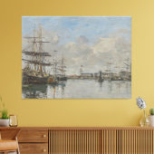 ルアーブル港（1885年～90年頃） キャンバスプリント (インサイチュ (リビング))