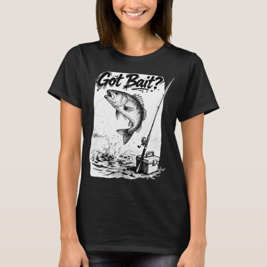 ルアー持ってる？手描きバス釣りスケッチ Tシャツ (正面)
