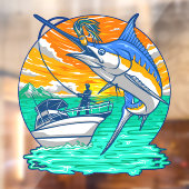 ルアー釣り人チャーターを取るマーリン魚 ウィンドウサイン (シート2)