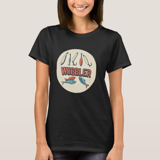 ルアー釣り好きのためのおもしろいブレードタイプのルアー Tシャツ (正面)
