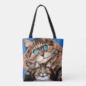 ルイおもしろいワーイン、ネコと子猫 トートバッグ (裏面)