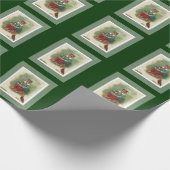 ルイかわいいWain猫のサンタの包装紙 ラッピングペーパー (角)