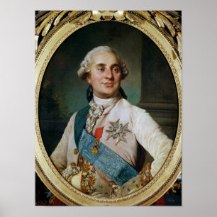 ルイのポートレートの円形浮彫りXVI 1775年 ポスター