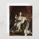 ルイのポートレート即位ローブのXV、1715年 ポストカード (正面/裏面)