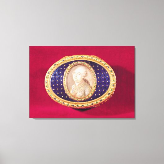 ルイのミニチュアポートレートのスナッフボックス キャンバスプリント (正面)
