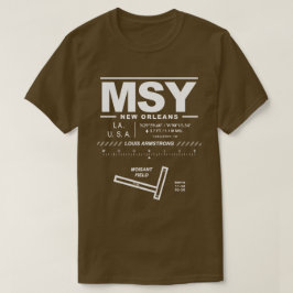 ルイアームストロングニューオーリンズインエアポートMSY Tシャツ