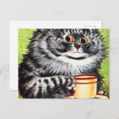 ルイウェインキャットコーヒーを飲む ポストカード (正面/裏面)