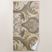 ルイエレガントス15世フローラペイズリー ビーチタオル (正面)
