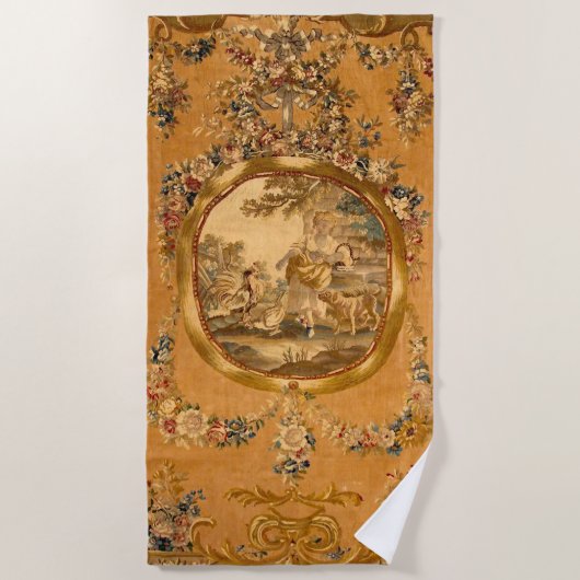 ルイエレガントスXVプティートフィルレフローラ ビーチタオル (正面)