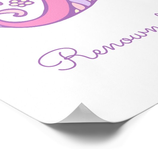 ルイサのイニシャルLの落書きハートアートは、彼女の名前の意味を表現しています ポスター (角)