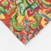 ルイサイケデリックワカラフルイン フリースブランケット (角)