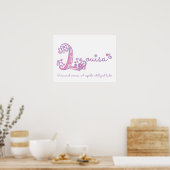 ルイサイニシャルLドードルハートアート名の意味 ポスター (キッチン)