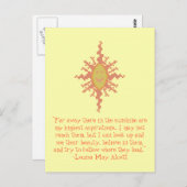 ルイサメイアルコットアスピレーション引用文 ポストカード (正面/裏面)