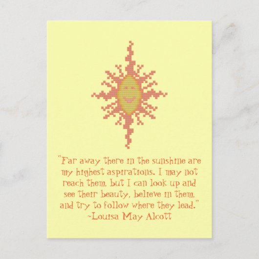 ルイサメイアルコットアスピレーション引用文 ポストカード (正面)